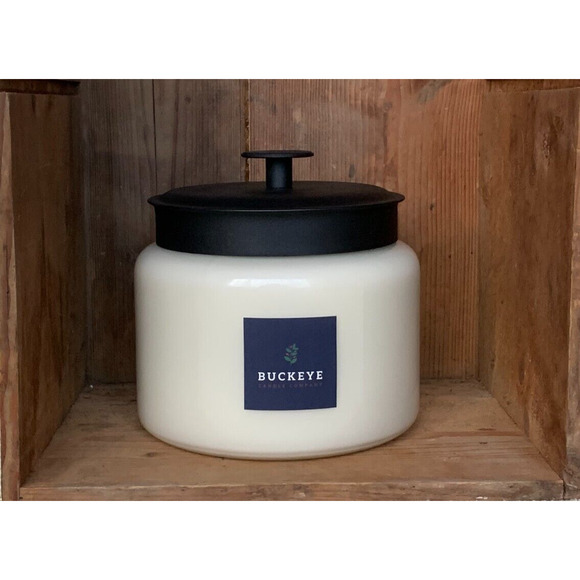 Large 48 Oz Soy Candle Apothecary Jar with Black Lid, Cucumber Melon Scent